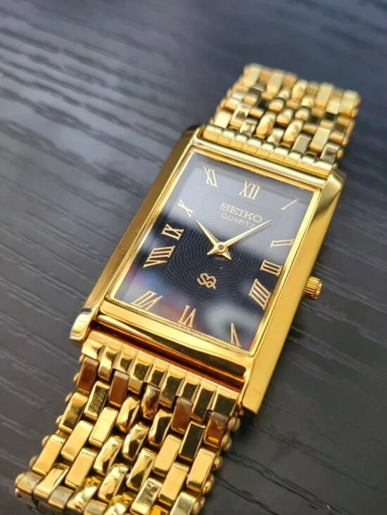 Seiko Other - 💁🏽♂️ RARE - Vintage Seiko Slim Tank Quartz Men's Gold Bracelet